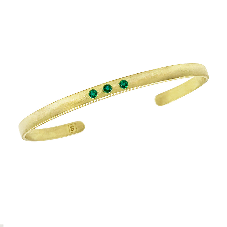14-karat-Yellow-gold-bracelet-Emerald-Health-Wealth-Happiness-collection-designed-by-Susanne-Siegel-Fine-Jewelry