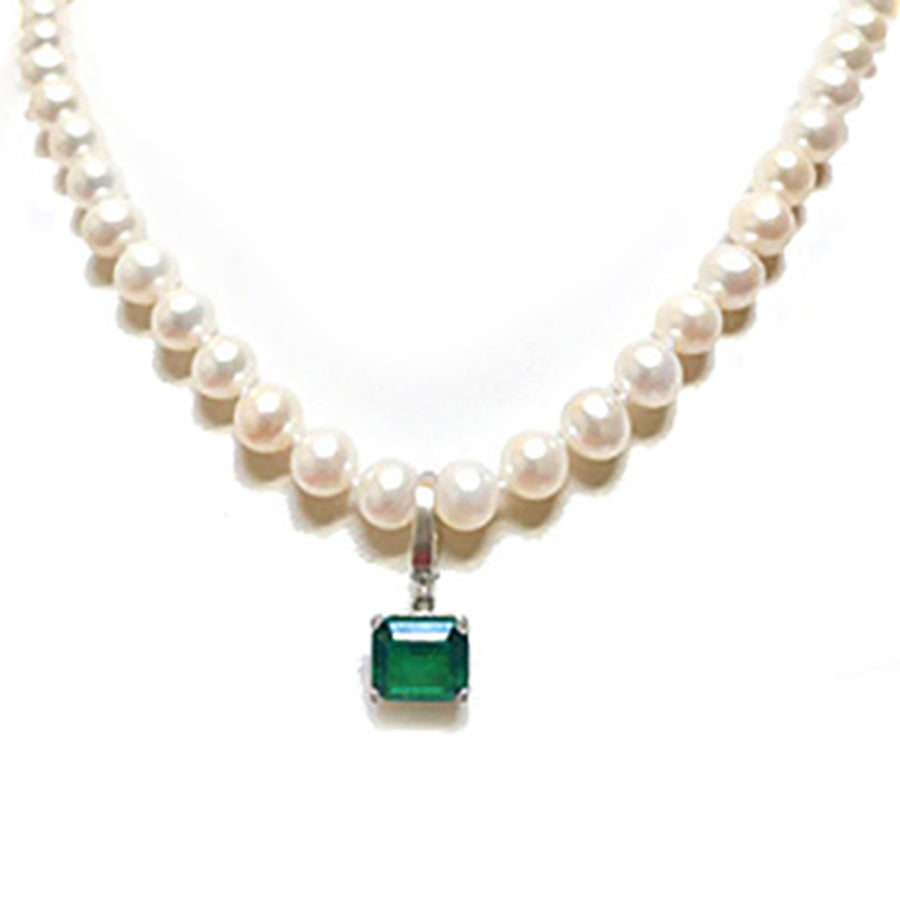 Emerald Necklace Custom Designed Heirloom Jewelry by Susanne Siegel.