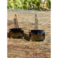 Smoky & Clear Quartz Earrings – Cabochon